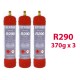 GAS R600a (isobutano) 3 x 420g BOTELLAS