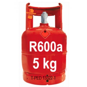 5 Kg R600a (isobutan) K&Auml;LTEMITTEL NACHF&Uuml;LLBAR GAS FLASCHE