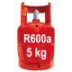 GAZ R600a (isobutane) BOUTEILLE 5 KG RECHARGEABLE
