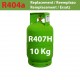 GAZ R407H (ex R404a) BOUTEILLE 10 KG RECHARGEABLE